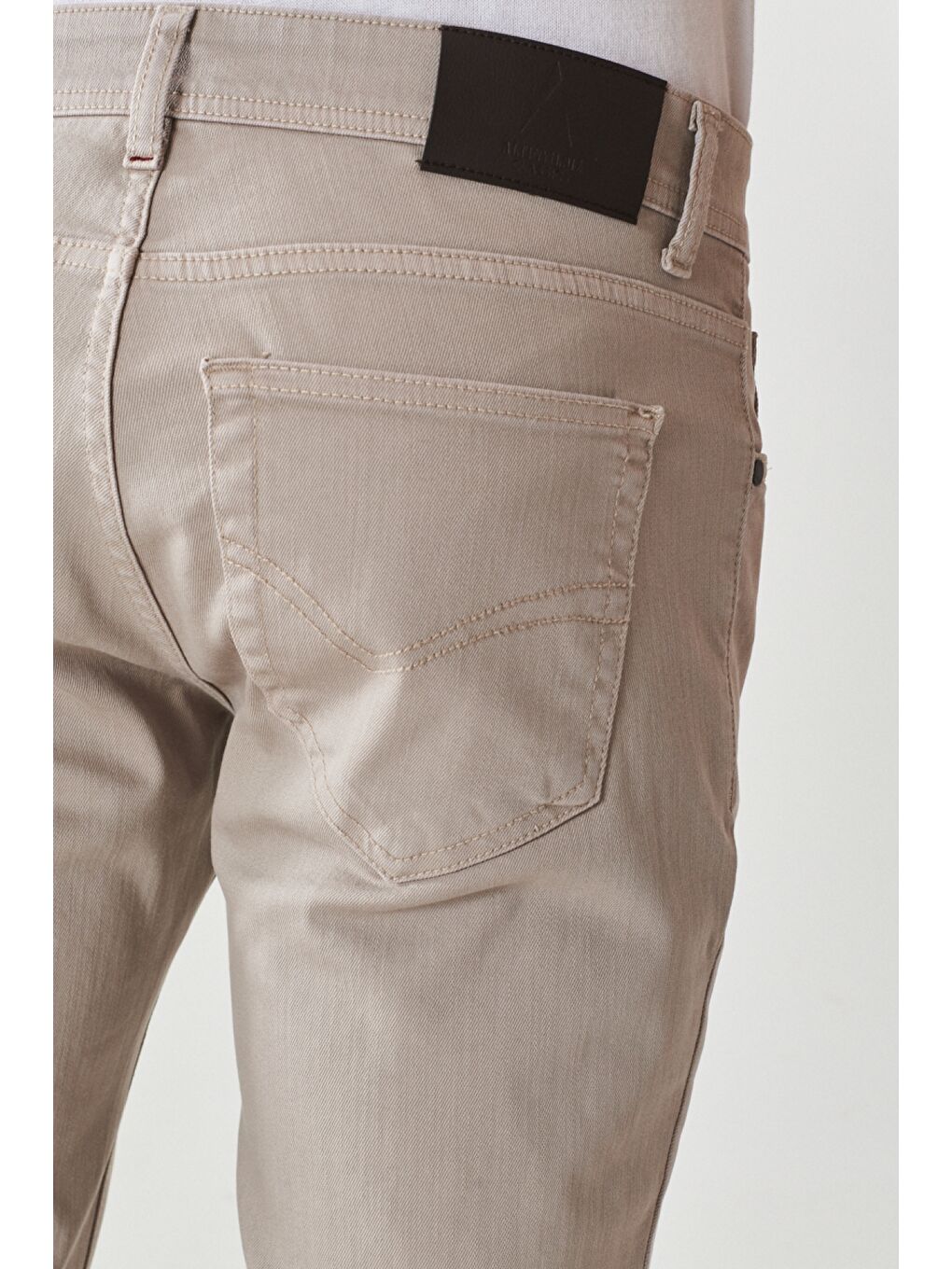 Bej Erkek Taş 360 Derece Her Yöne Esneyen Slim Fit Dar Kesim Pamuklu Rahat Pantolon-6