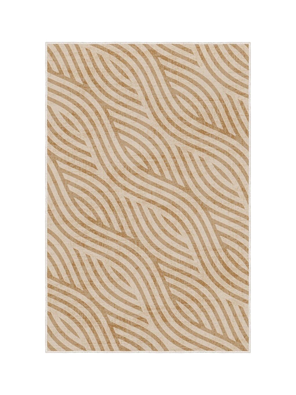 Kahverengi Özel Tasarım, Kaymaz Taban, İnce, Yıkanabilir, Modern Halı WOOKECE1412 180x280-3