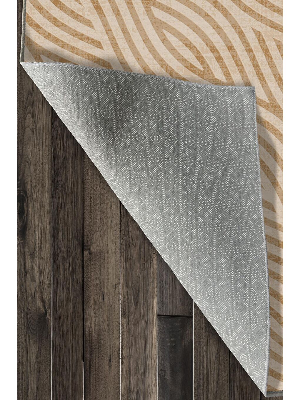 Kahverengi Özel Tasarım, Kaymaz Taban, İnce, Yıkanabilir, Modern Halı WOOKECE1412 180x280-6