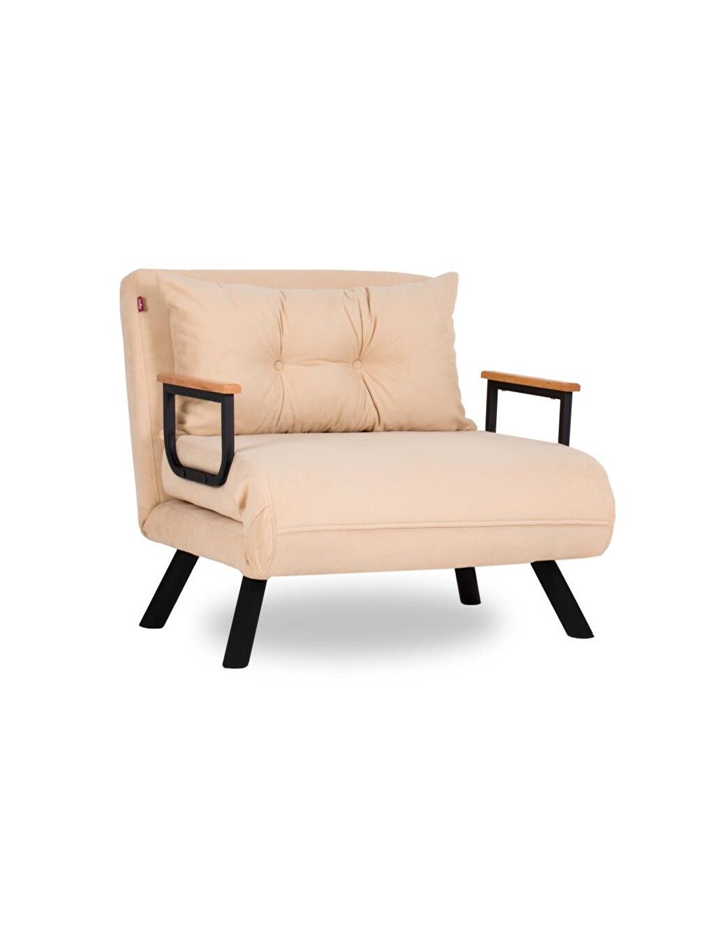 Ekru Sando Tekli Katlanır Yataklı Koltuk - Krem-1