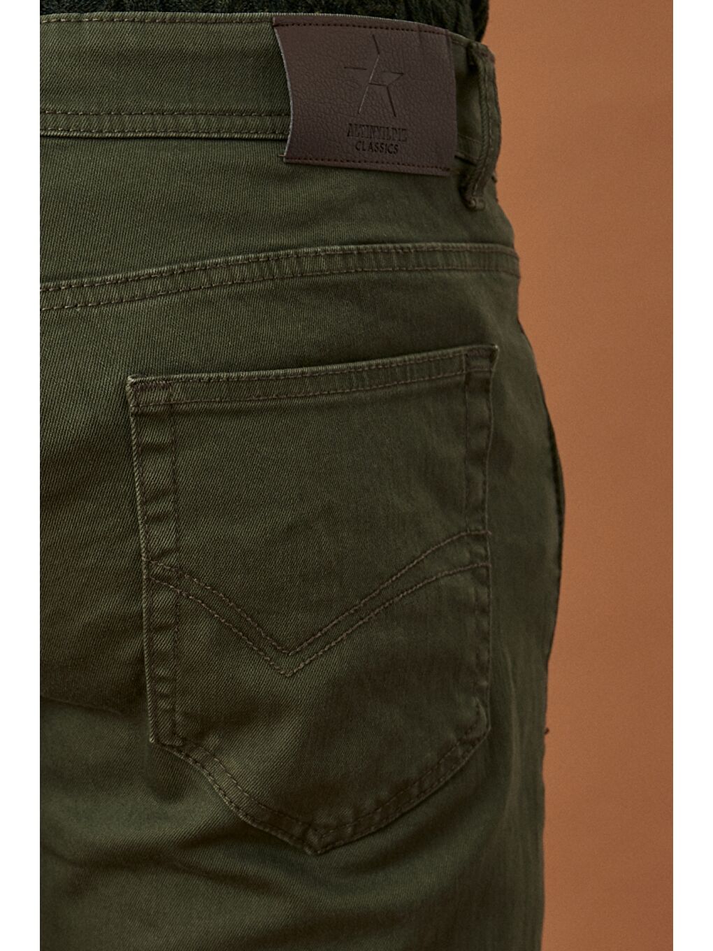 Erkek Yeşil 360 Derece Her Yöne Esneyen Rahat Slim Fit Pantolon-2