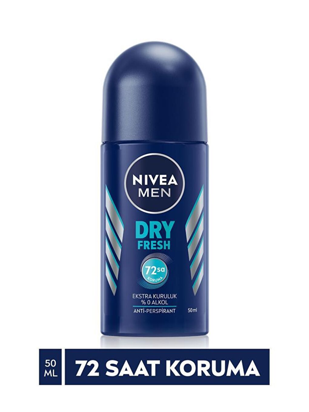 NIVEA Şeffaf Men Dry Fresh Deodorant Roll-On 50 ml X 2 Adet, 72 Anti-Perspirant Saat Koruma - 1