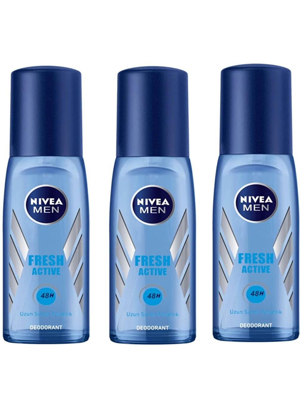 NIVEA Renksiz Men Pump Sprey Fresh Active Erkek Deodorant 75 ml x 3 Adet