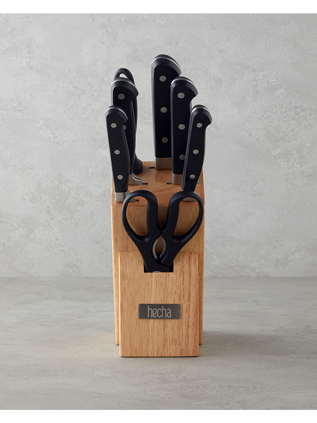 Master Paslanmaz Çelik 8 Parça Bıçak Seti 34.5x34x33.5x24.5x21 cm Siyah-1