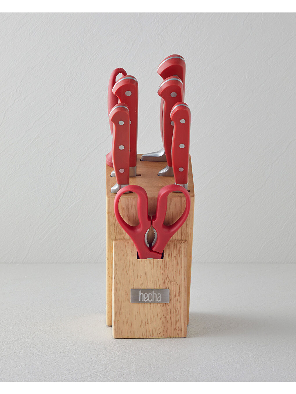Master Paslanmaz Çelik 8 Parça Bıçak 34.5x34x33.5x24.5x21 cm Kırmızı