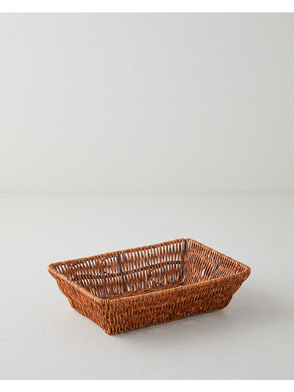 Crustic Plastik Ekmek Sepeti 26x20x7 cm Kahverengi-1