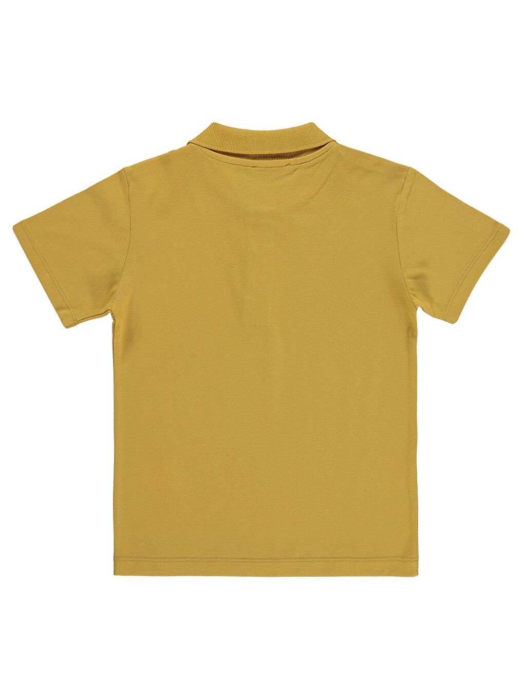 Sarı Boys Erkek Çocuk Palmiye Nakışlı Polo Yaka 6-9 Yaş Tişört - Hardal-1