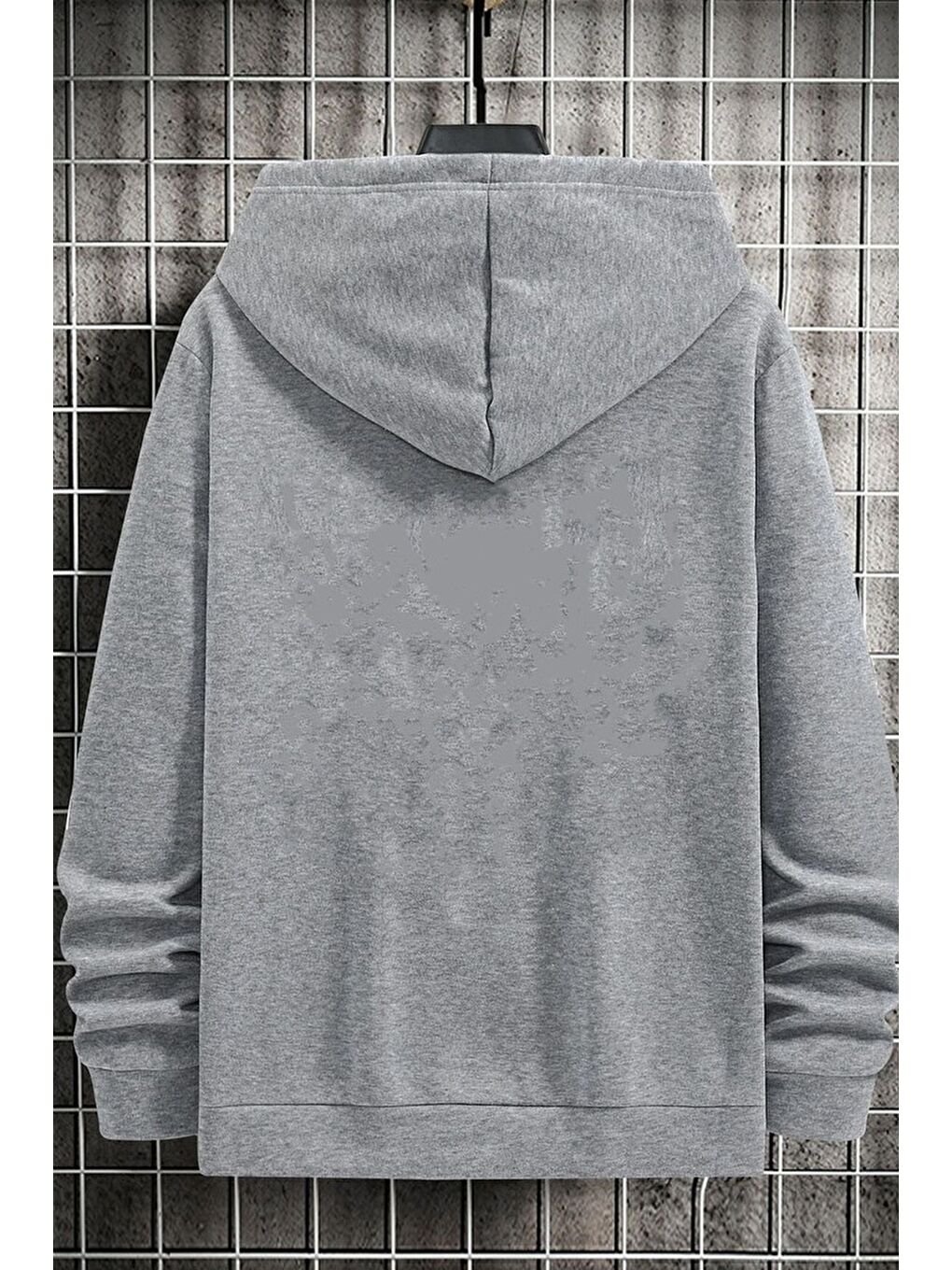 uyguntarz Gri Thermal Lined Drawstring Sweatshirt - 1