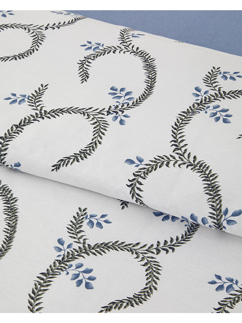 Campanule Pamuklu Ranforce Çift Kişilik Nevresim Takımı 200x220 cm Mavi-3