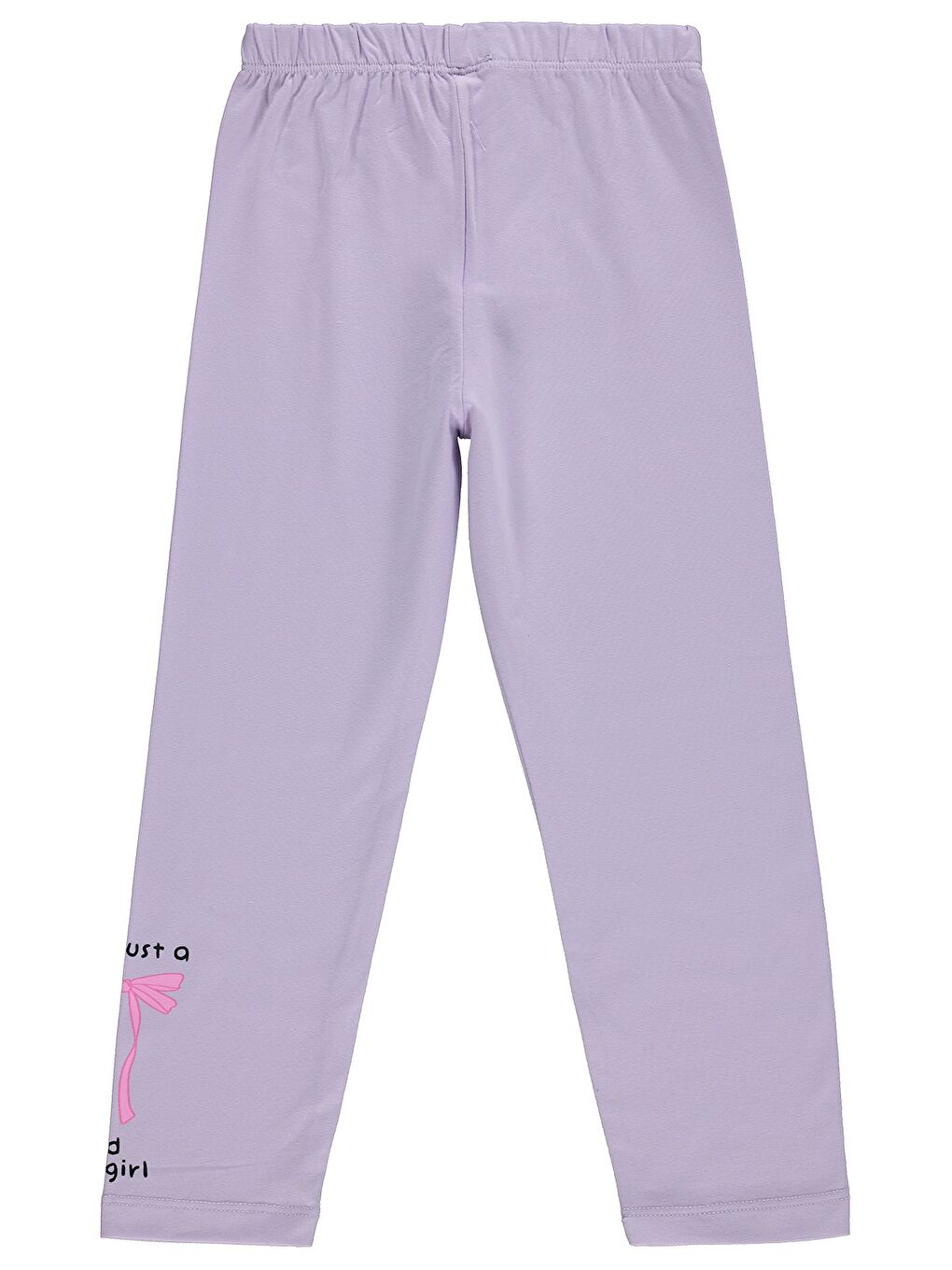 Girls Kurdela Baskılı 6-9 Yaş Tayt - Lila-1