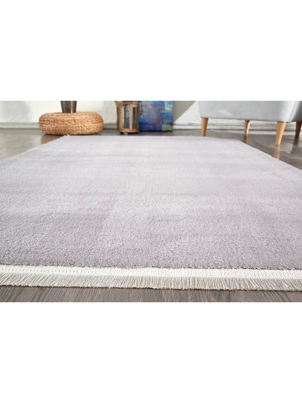 Royal Püsküllü Halı 120X180 Açık Gri-2