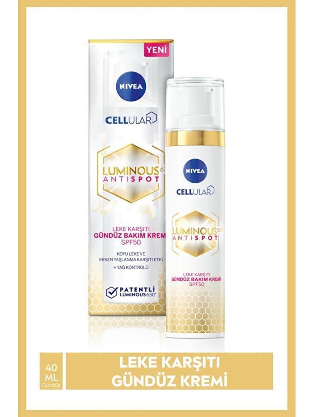 NIVEA Luminous630 Leke Karşıtı Spf50 Gündüz Yüz Kremi 40 ml, Gece Kremi, Cilt Tonu Eşitleyici - 2