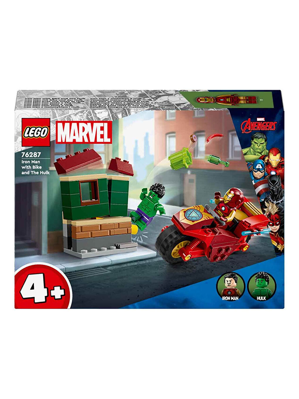 Lego Renksiz Marvel Motosikletli Iron Man ve Hulk - 4