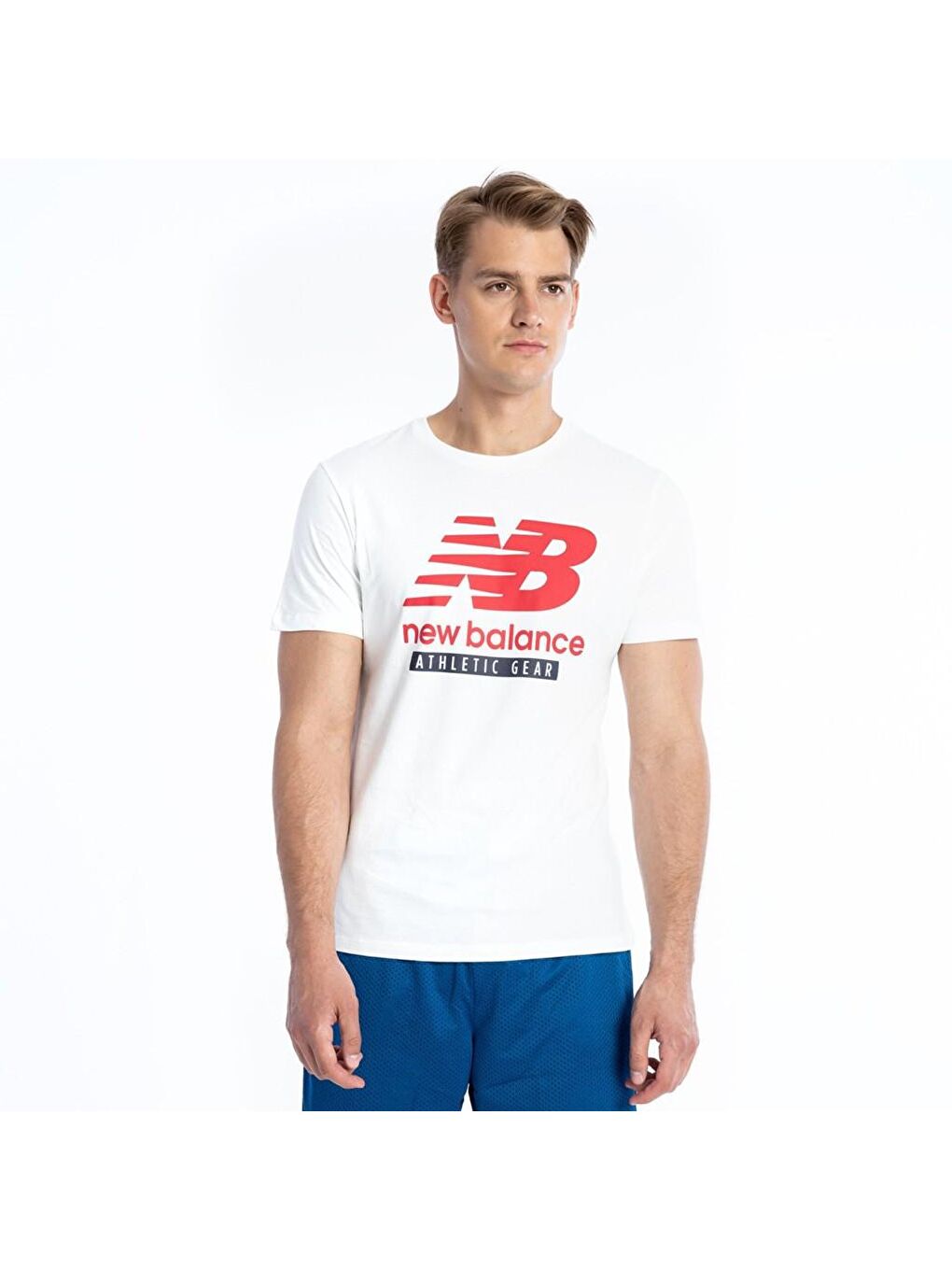 New Balance Beyaz 1205 Erkek Beyaz Yuvarlak Yaka Tişört