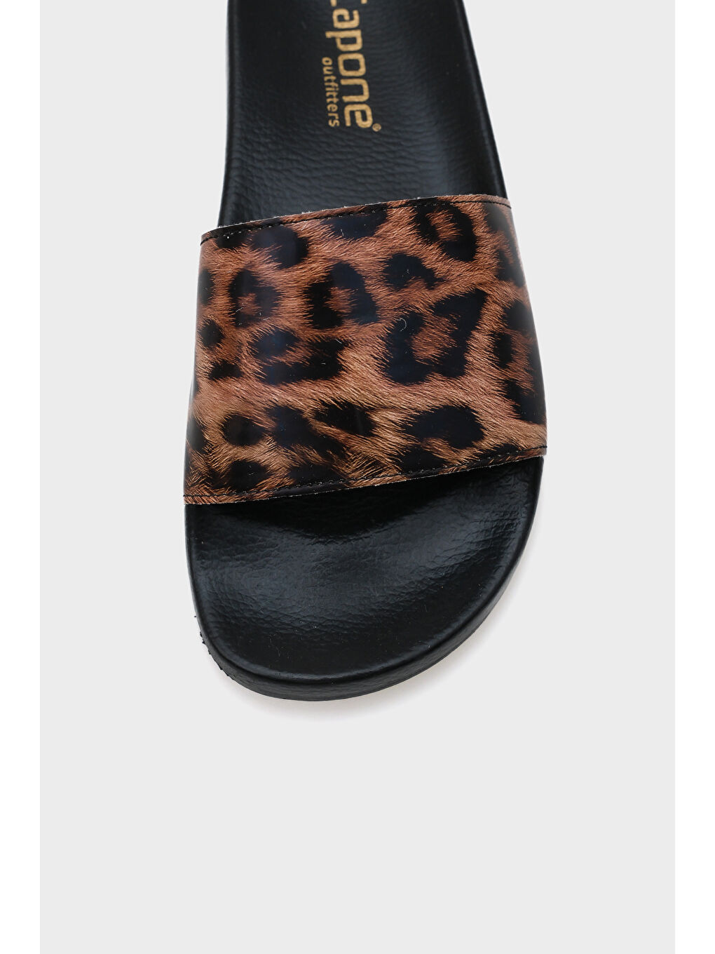 Kahverengi Karina Kadın Leopar Desenli Terlik-1