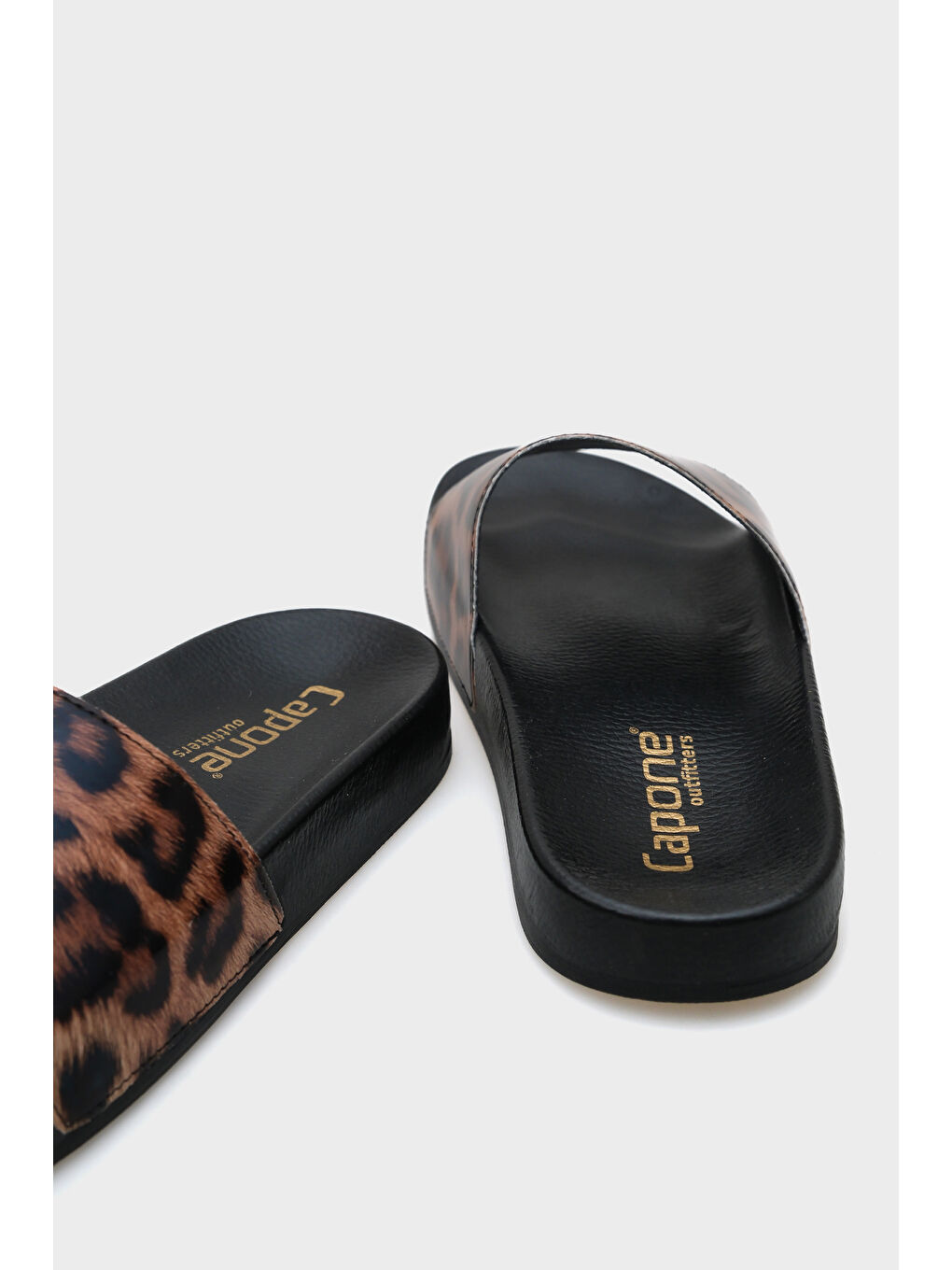 Kahverengi Karina Kadın Leopar Desenli Terlik-2