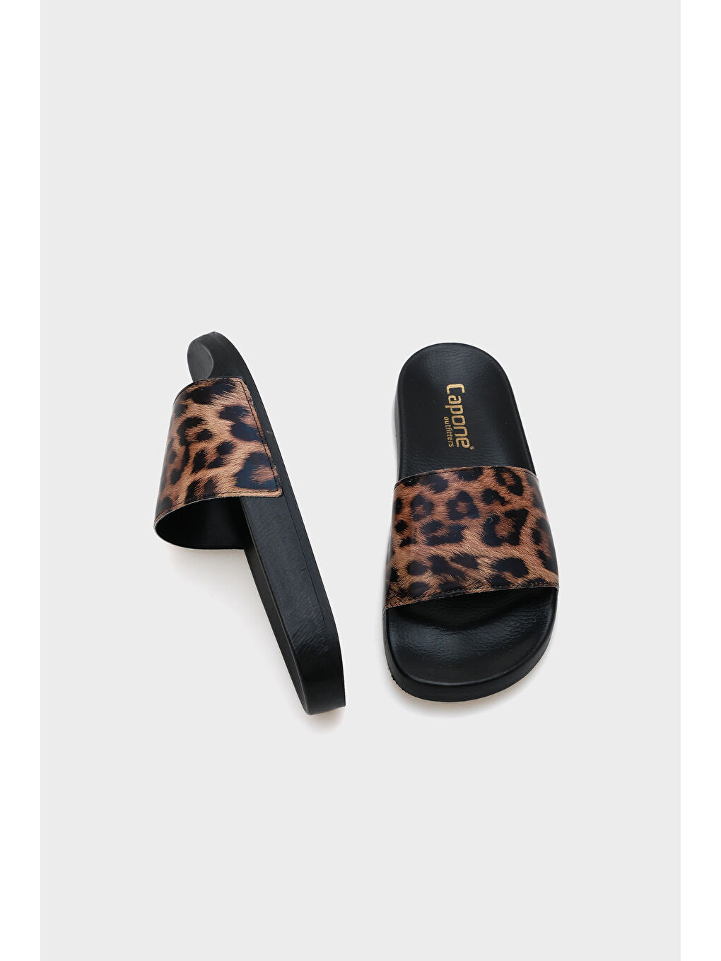 Kahverengi Karina Kadın Leopar Desenli Terlik-3