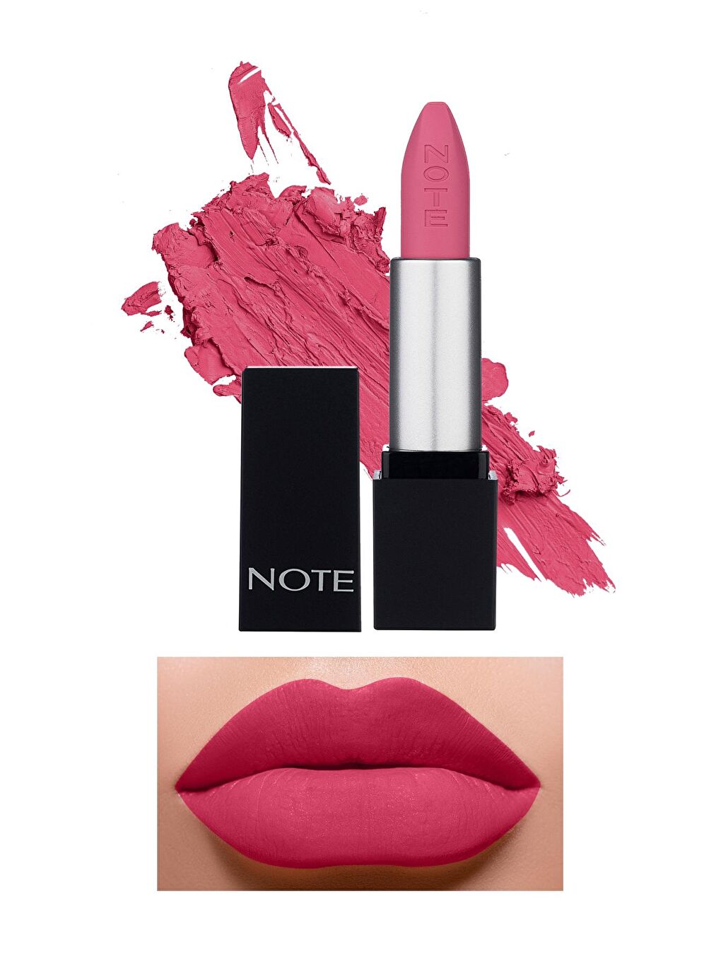 Note Cosmetique Pembe Mattever Lipstick Yarı Mat Saten Bitişli Ruj 15 Favorite Pink - Pembe - 1