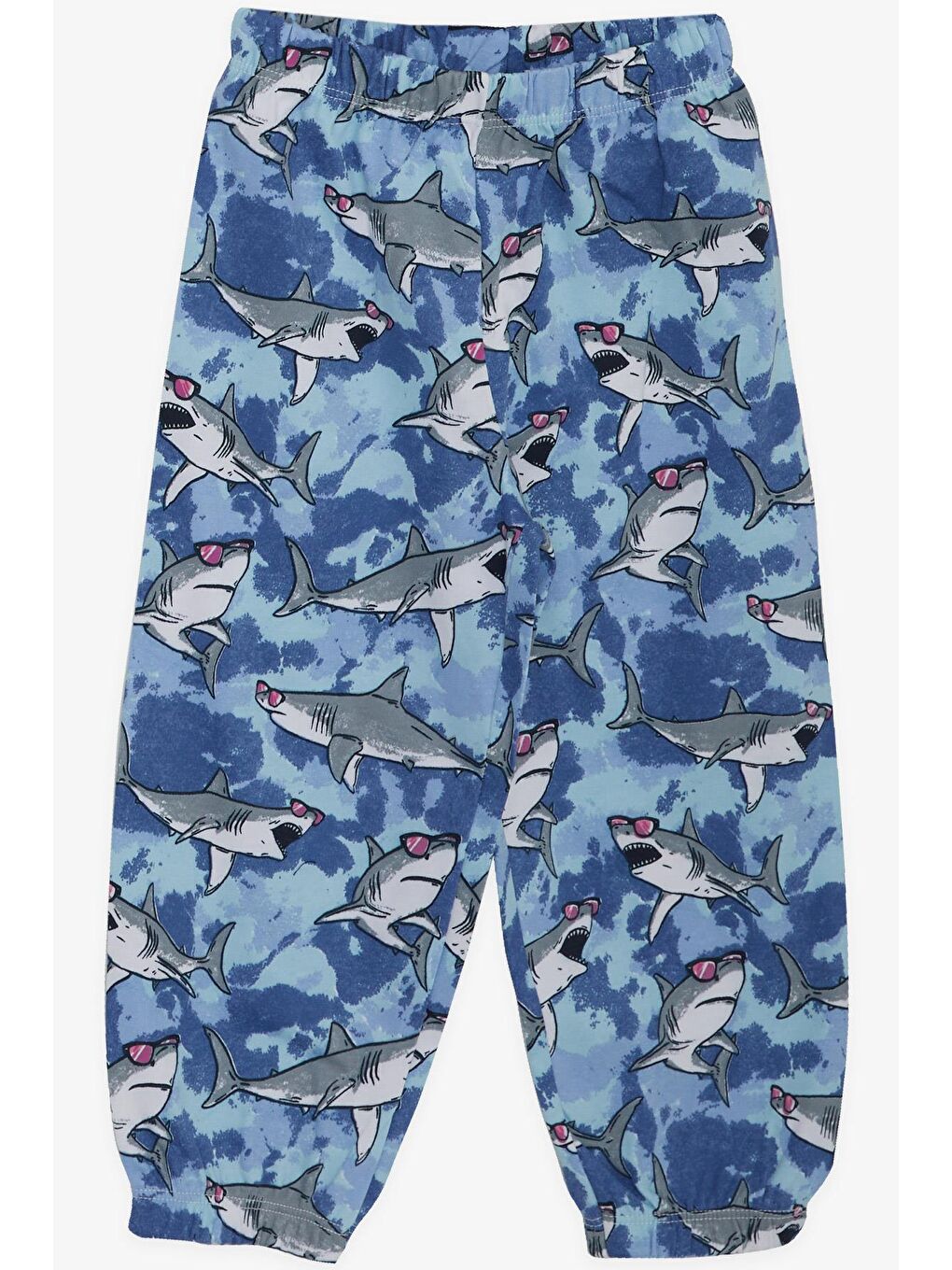 Erkek Bebek Pijama Takımı Gözlüklü Köpekbalığı Desenli Karışık Renk (9 Ay)-2