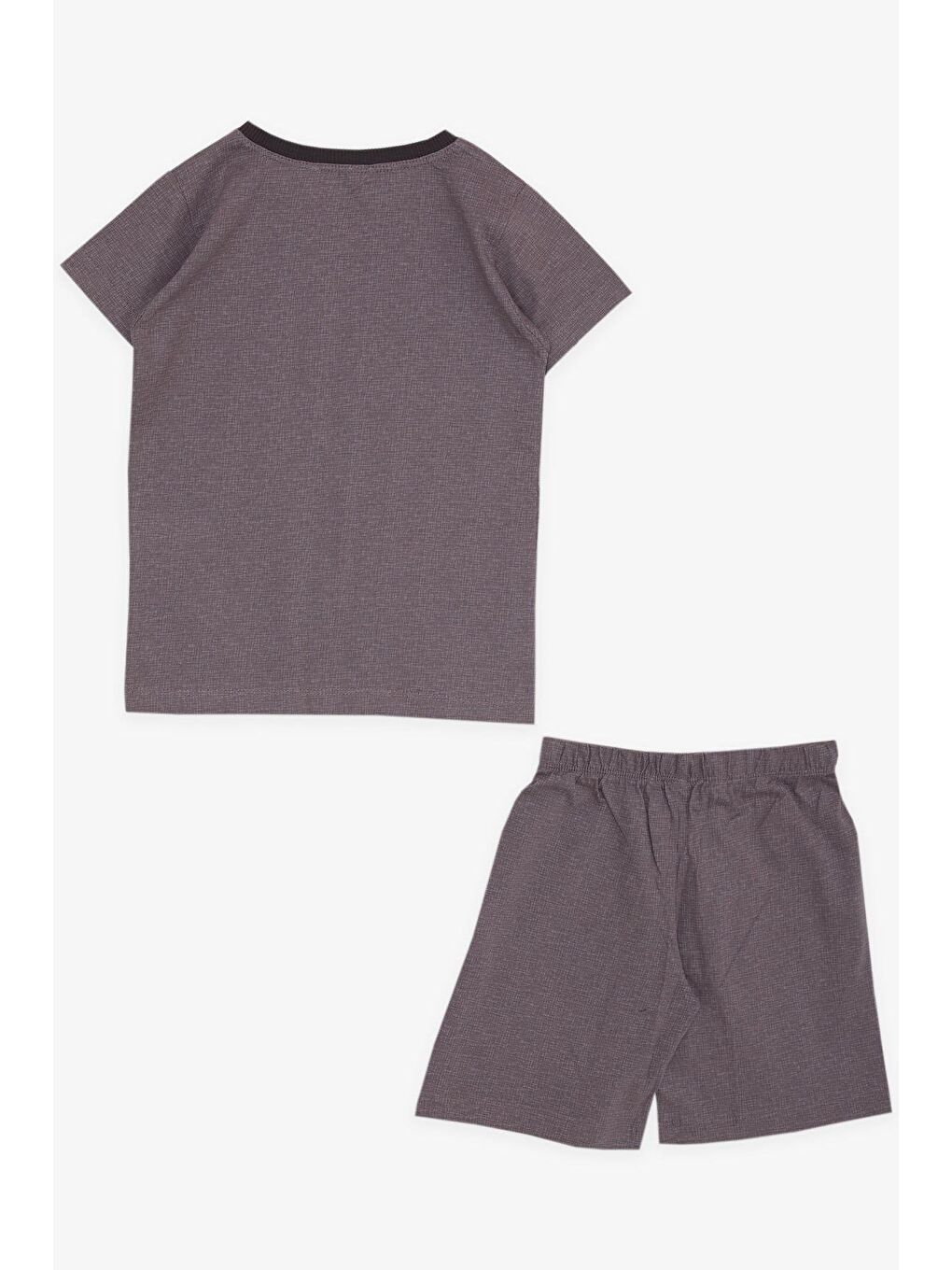 Bej Erkek Bebek Şortlu Pijama Takımı Gülenyüz Meşe Palamutu Desenli Vizon (9 Ay-2 Yaş)-4