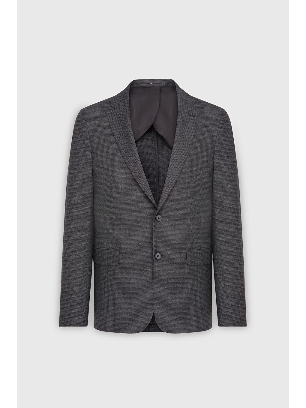 Erkek Siyah Regular Fit Rahat Kesim Mono Yaka Desenli Kapak Cepli Ceket-6