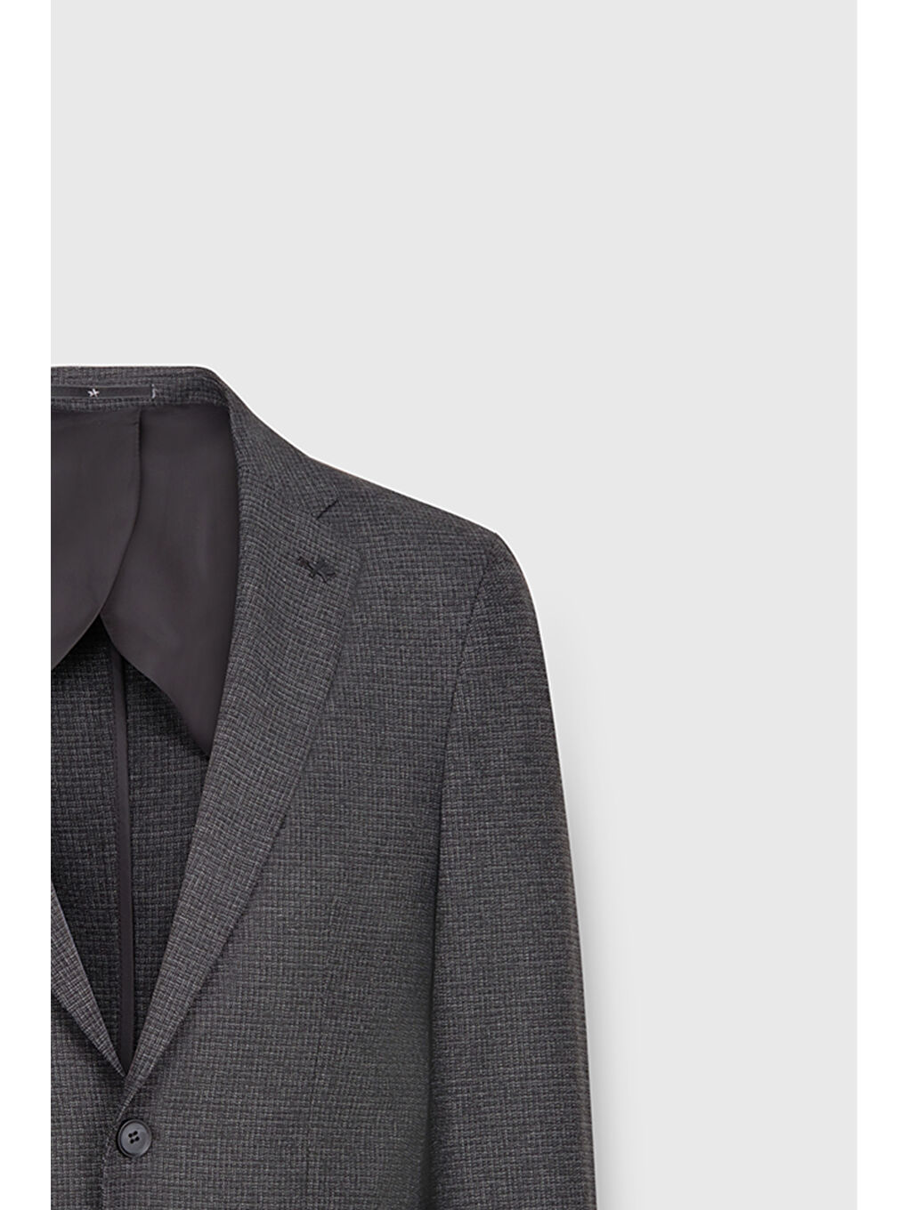 Erkek Siyah Regular Fit Rahat Kesim Mono Yaka Desenli Kapak Cepli Ceket-7