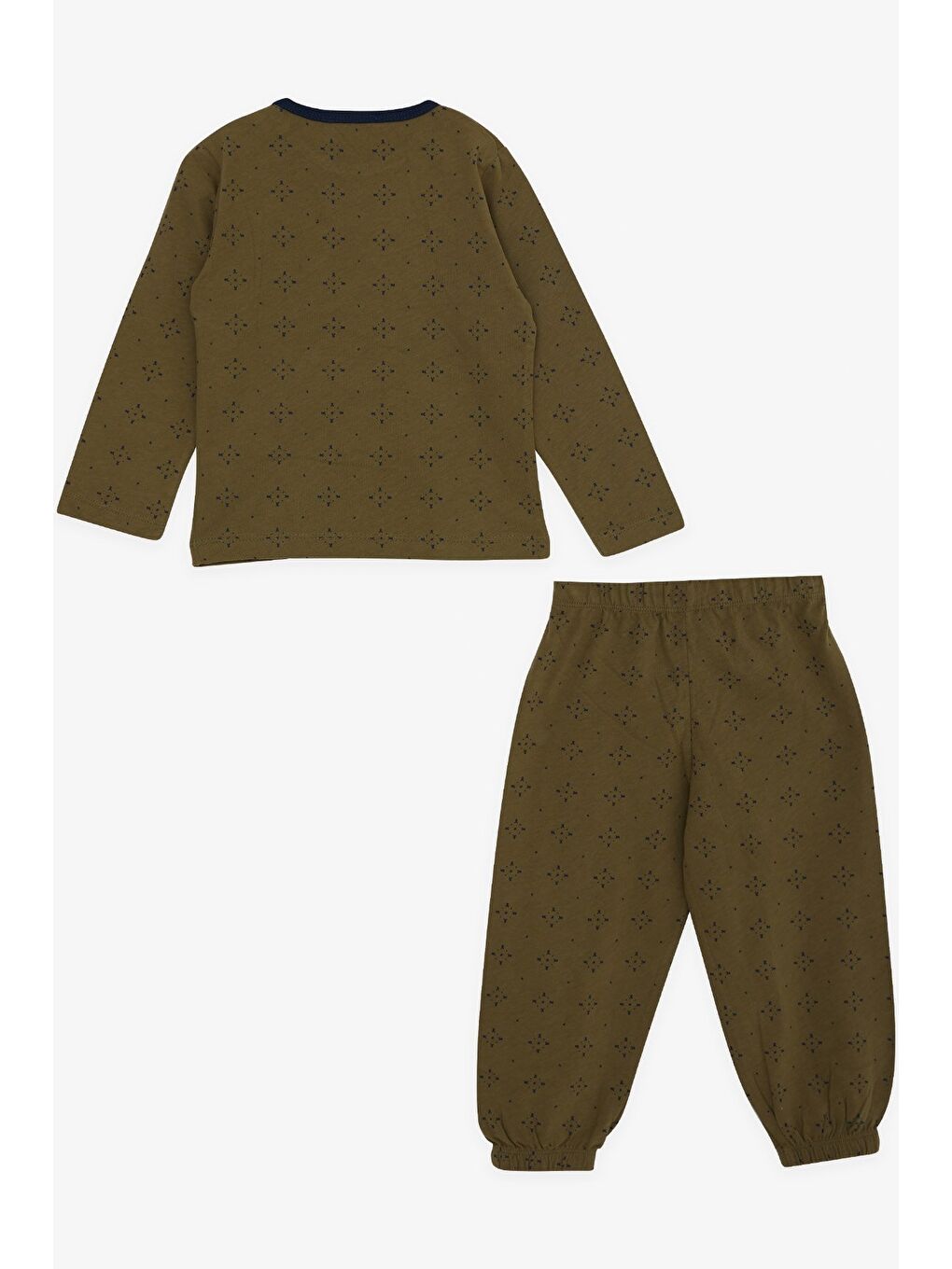 Erkek Bebek Pijama Takımı Desenli Haki Yeşil (9 Ay)-1