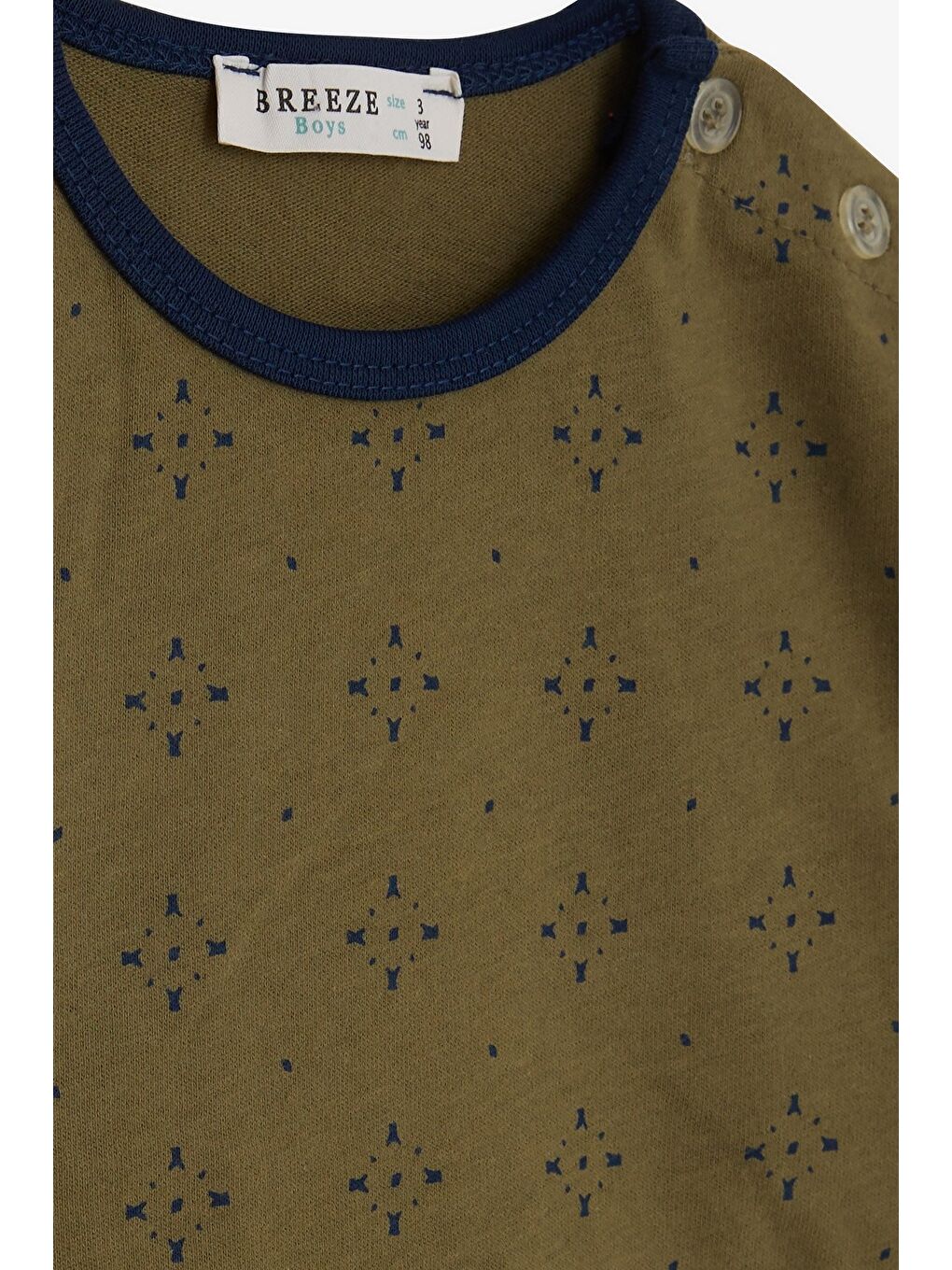 Erkek Bebek Pijama Takımı Desenli Haki Yeşil (9 Ay)-2