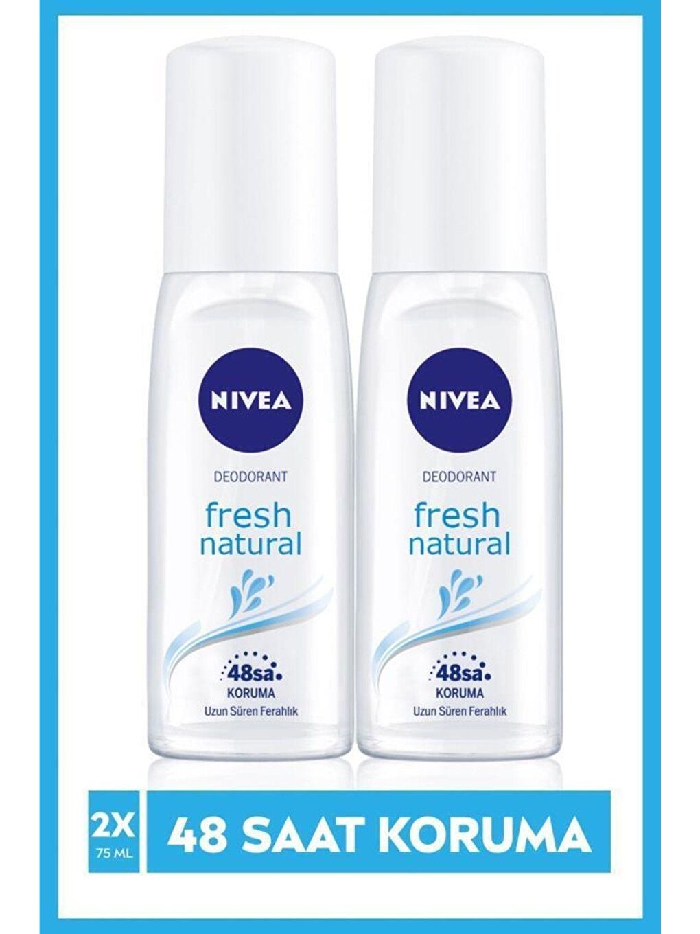 Fresh Natural Kadın Deodorant Sprey 75 ml x 2 Adet