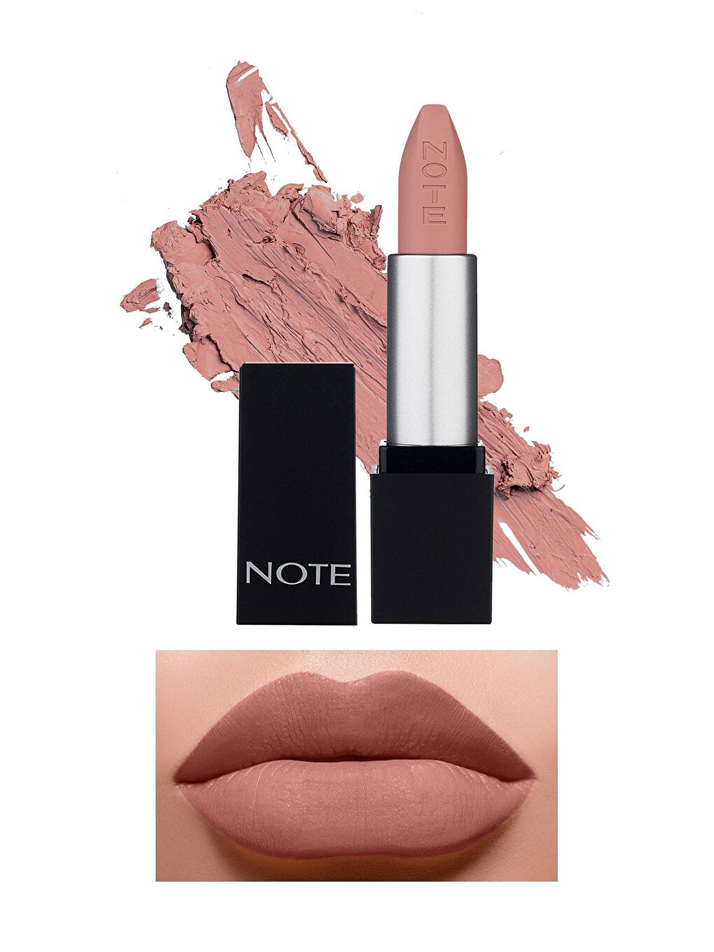 Note Cosmetique Nude Mattever Lipstick Yarı Mat Saten Bitişli Ruj 07 Whisper Talks - Nude - 1