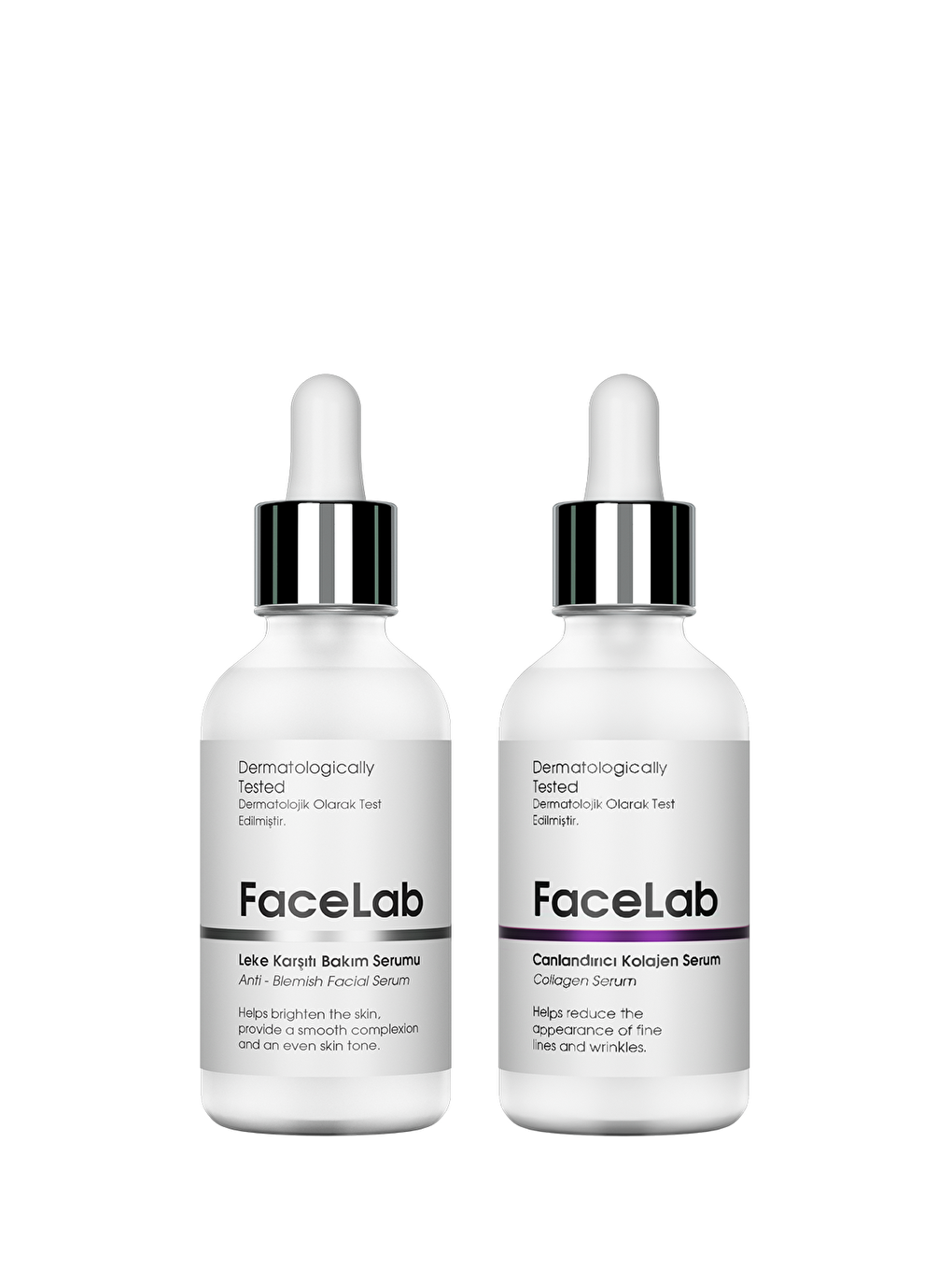 FaceLab Şeffaf 2'li Cilt Bakım Seti - Leke Karşıtı Serum + Kolajen Serum