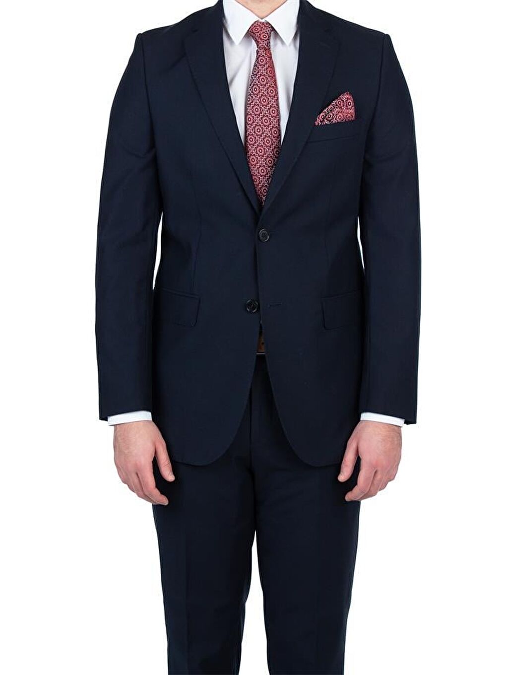 İMZA Lacivert Gabardin Mono Yaka Astarlı 4 Drop Comfort Fit Rahat Kesim Takım Elbise 1001220009