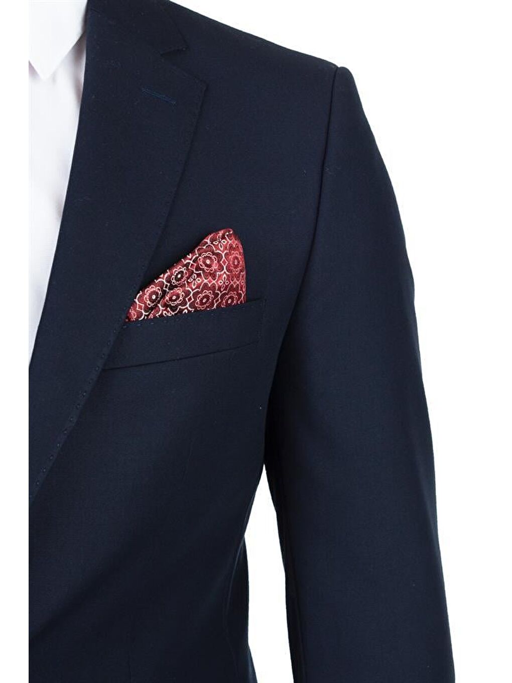 Lacivert Gabardin Mono Yaka Astarlı 4 Drop Comfort Fit Rahat Kesim Takım Elbise 1001220009-3