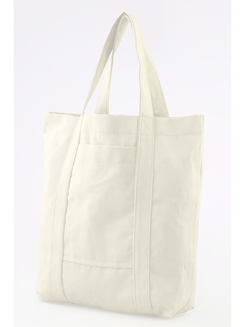 Kısa Sap Cepli Model Ekru Çanta | 45cm Sap-1