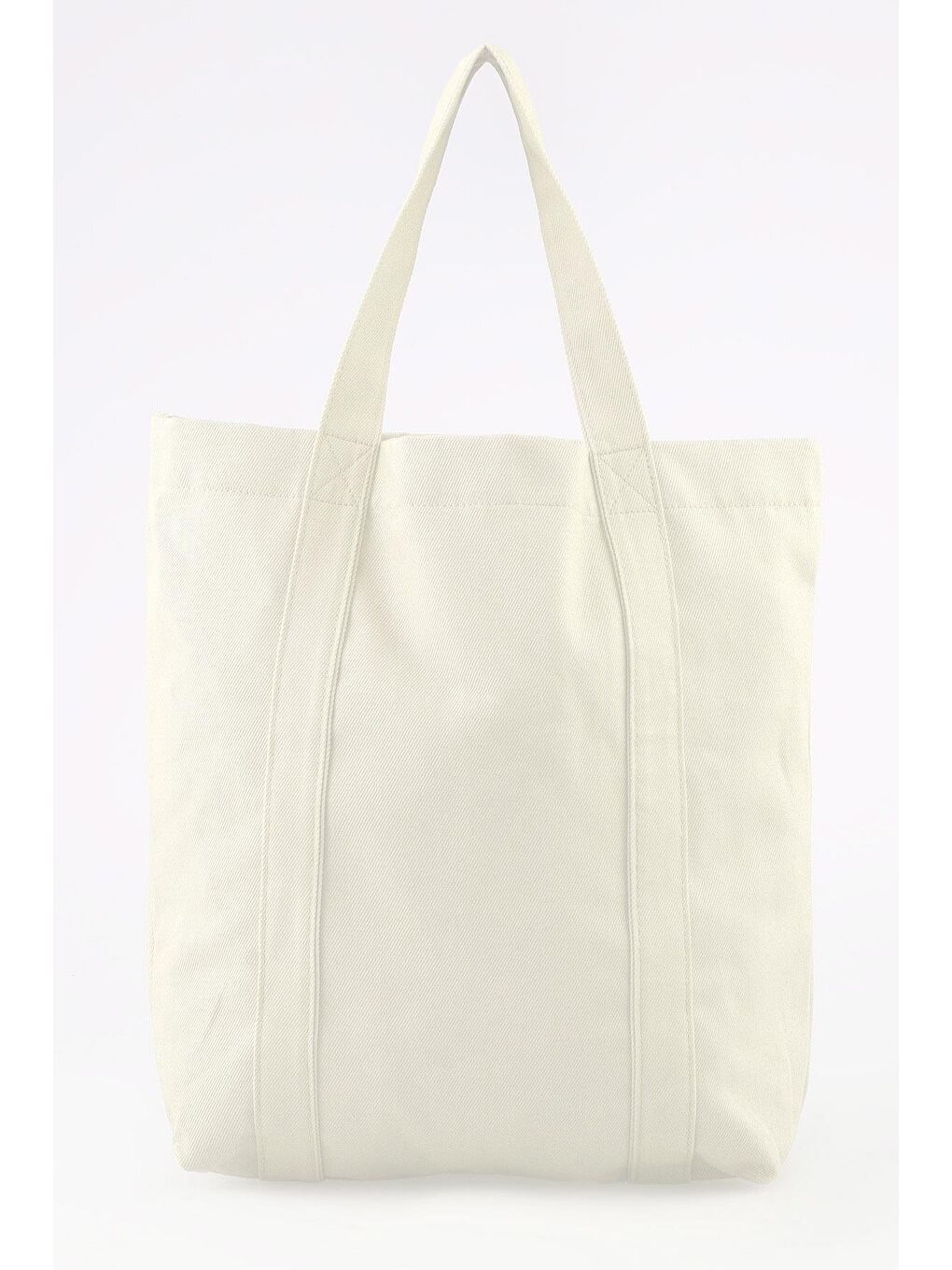 Kısa Sap Cepli Model Ekru Çanta | 45cm Sap-3