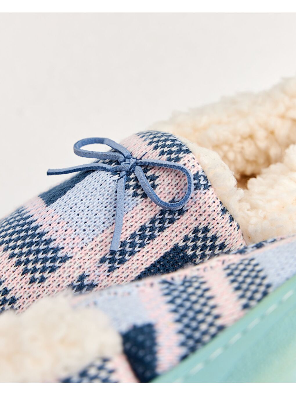 Mavi Kadın Ev İçi Ayakkabı - ETNİK-1