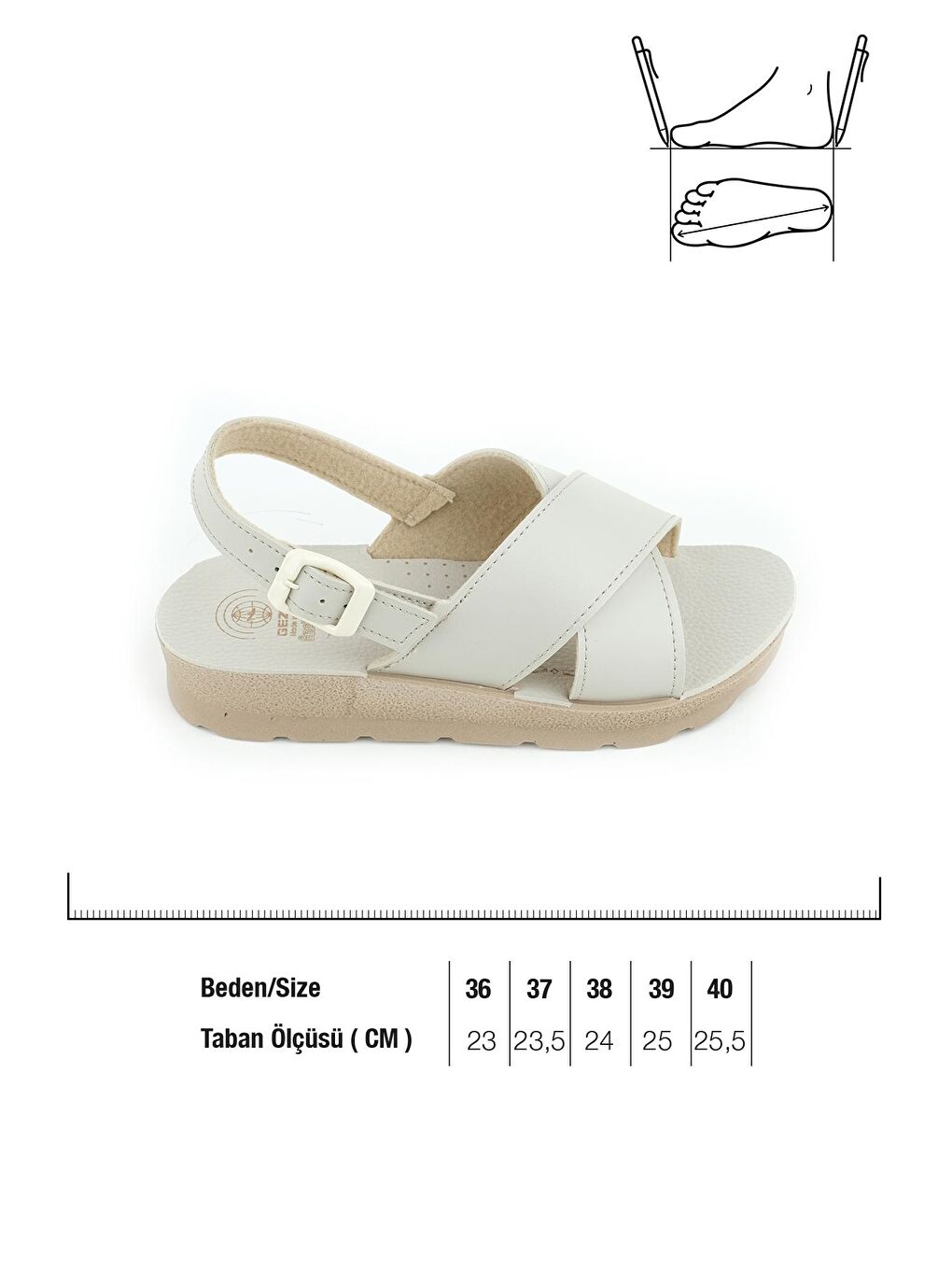 Bej Yazlık Umre Kadın Sandalet-2