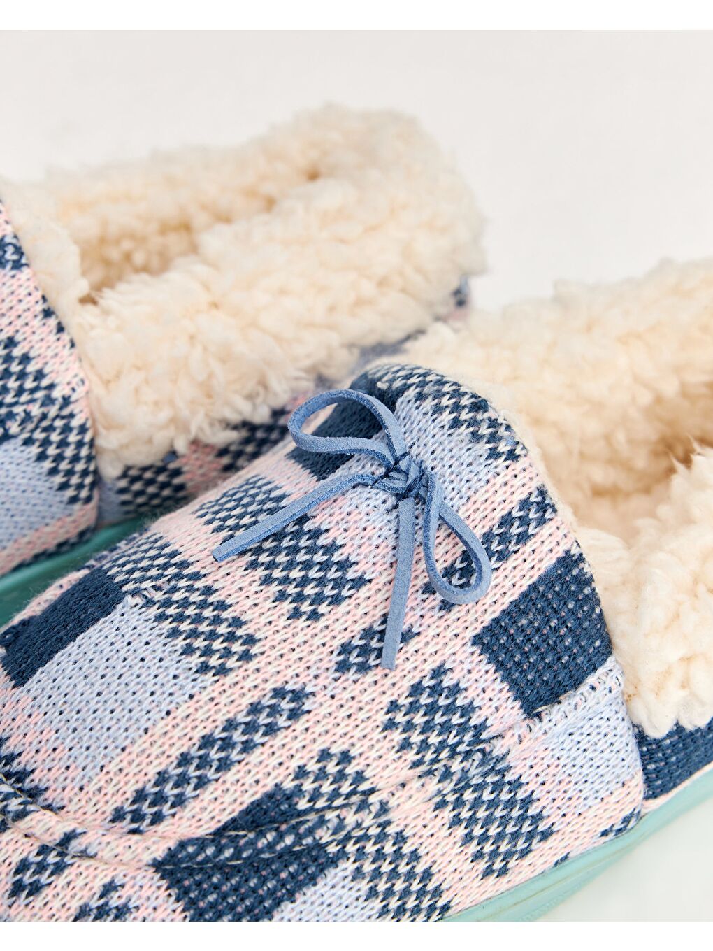 Mavi Kadın Ev İçi Ayakkabı - ETNİK-2