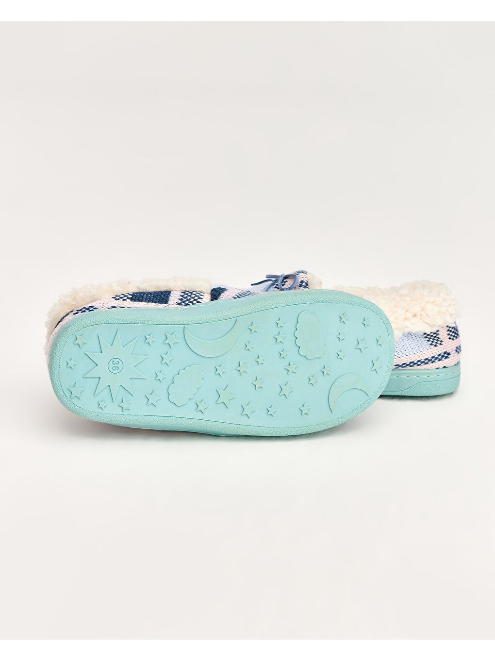 Mavi Kadın Ev İçi Ayakkabı - ETNİK-3