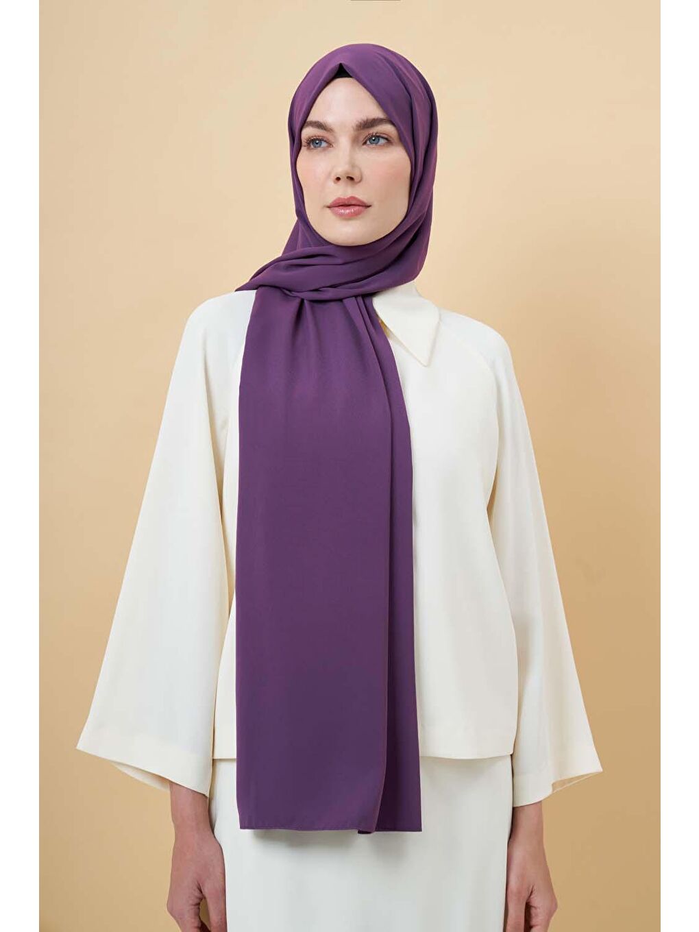 Mürdüm Medine İpeği Şal