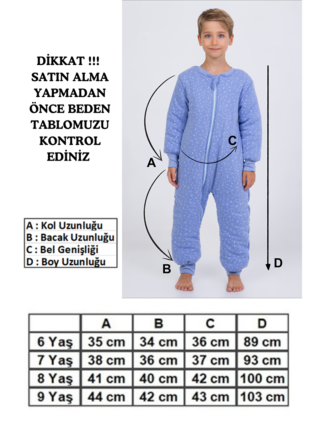 Cantoy Mavi Erkek Çocuk Uyku Tulumu 6-9 Yaş Kalın Elyaf Dolgulu Premium Kalite 2.5 Tog - 1