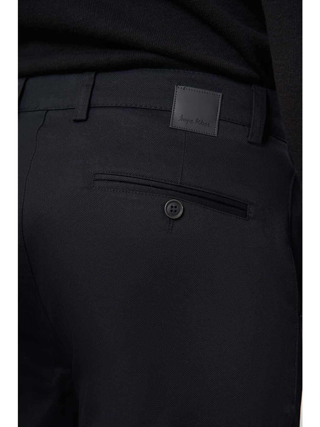 Siyah Pamuklu Yandan Cepli Casual Slim Fit Chino Pantolon 1003245150-4