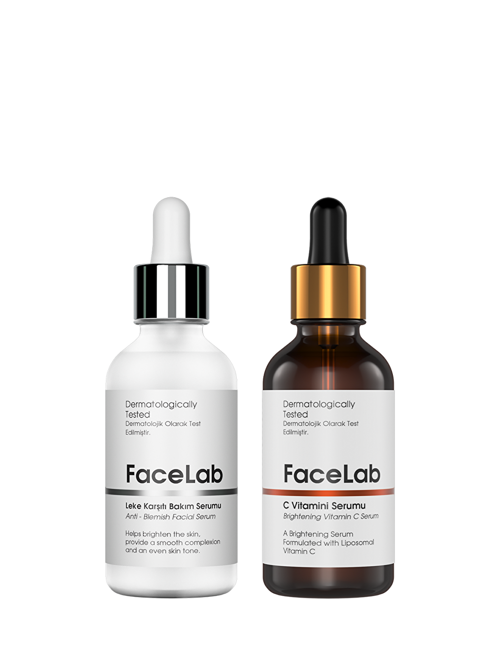 FaceLab Şeffaf 2'li Cilt Bakım Seti - C Vitamini Serum + Leke Karşıtı Serum