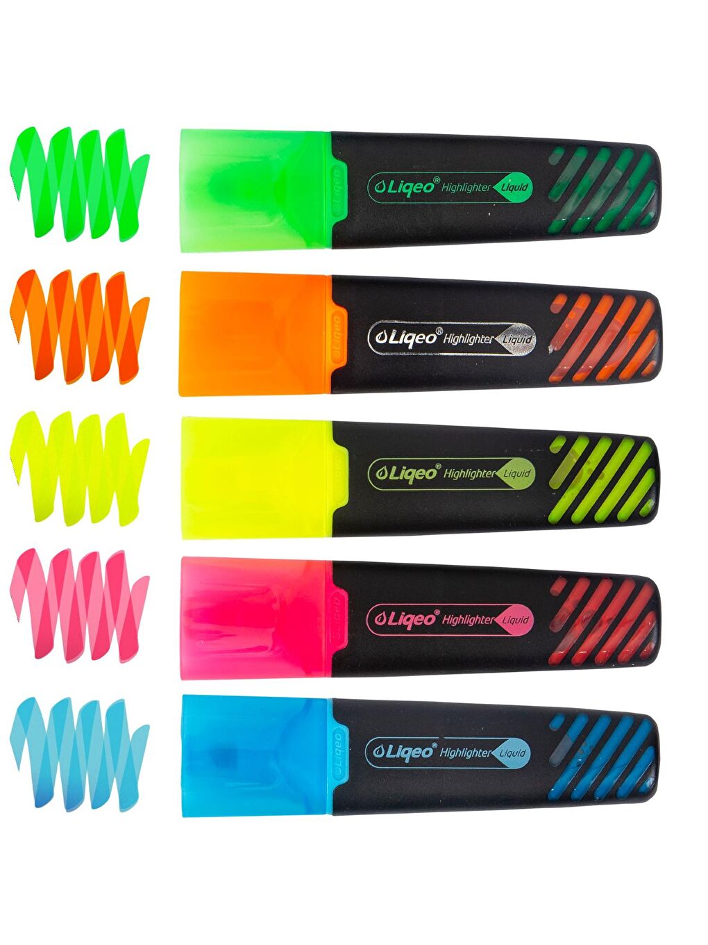 Liquid Flat Fosforlu Kalem (H-3128) 12 Adet Pembe-1