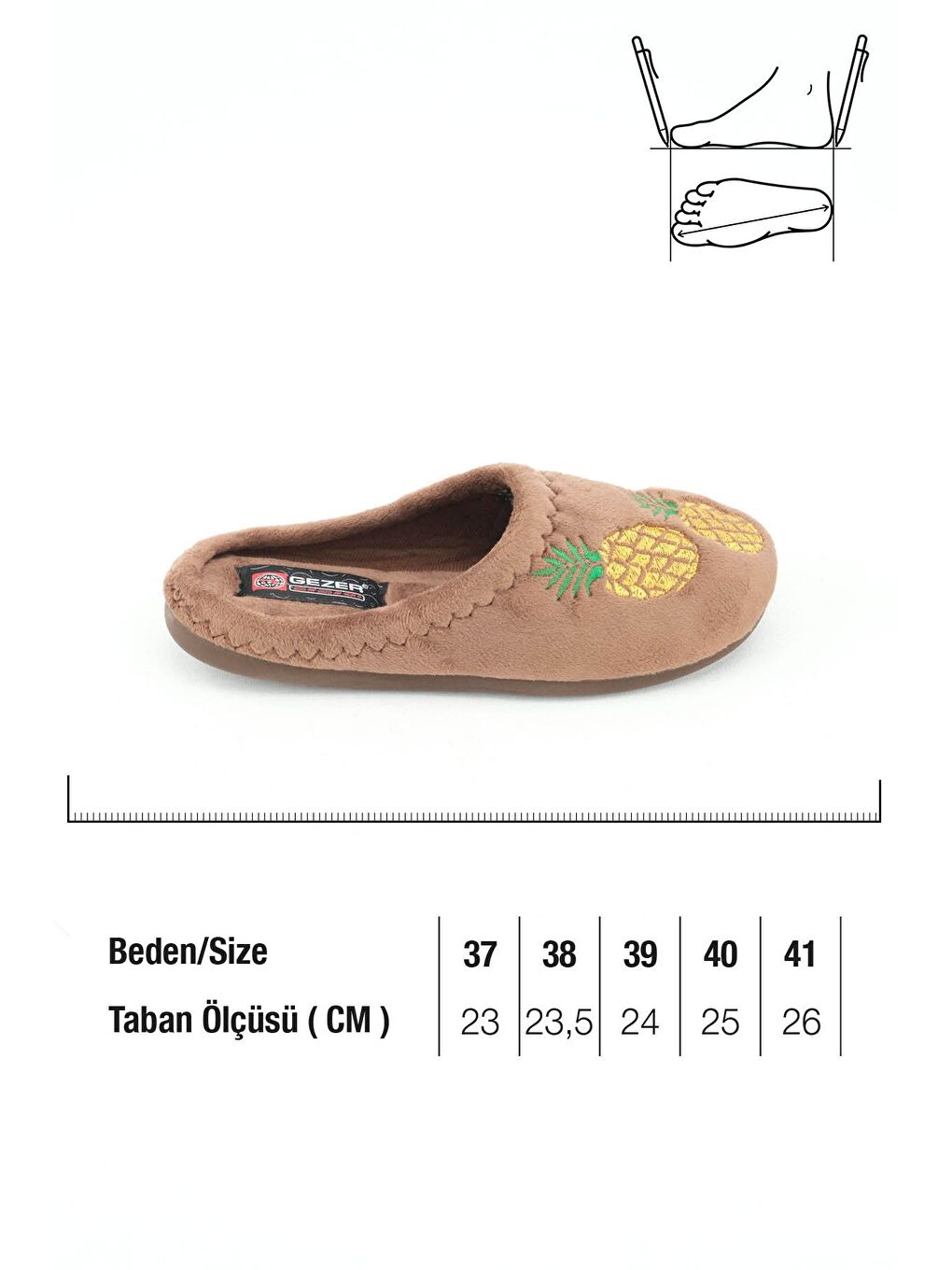 Kahverengi Kışlık Kadın Ev Terlik-1