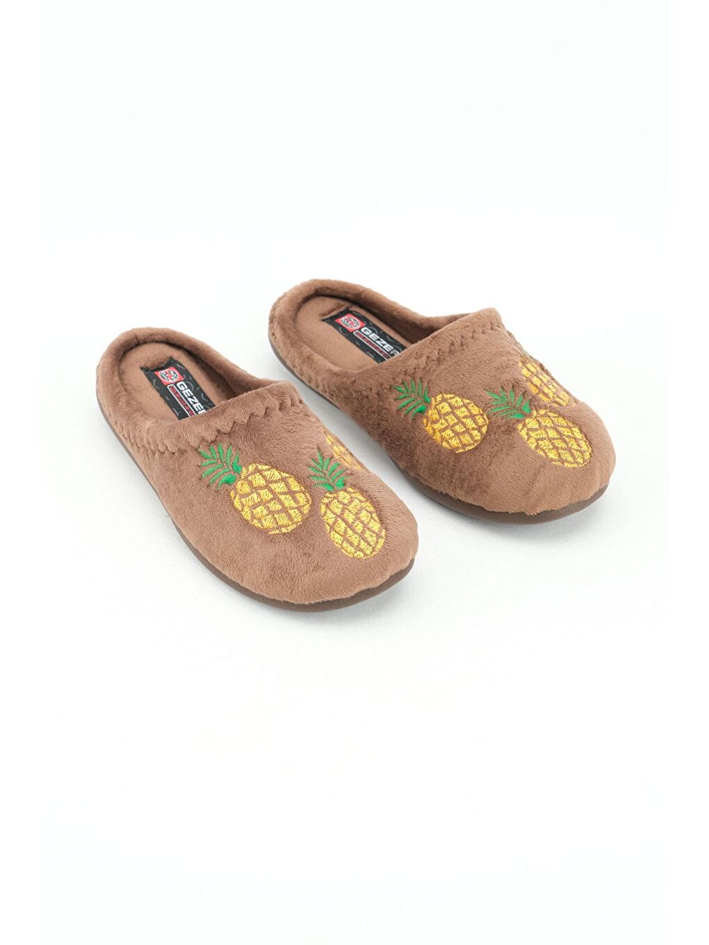 Kahverengi Kışlık Kadın Ev Terlik-2