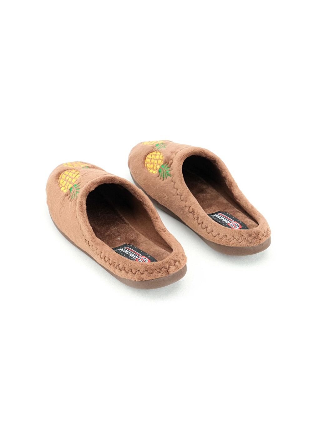 Kahverengi Kışlık Kadın Ev Terlik-3