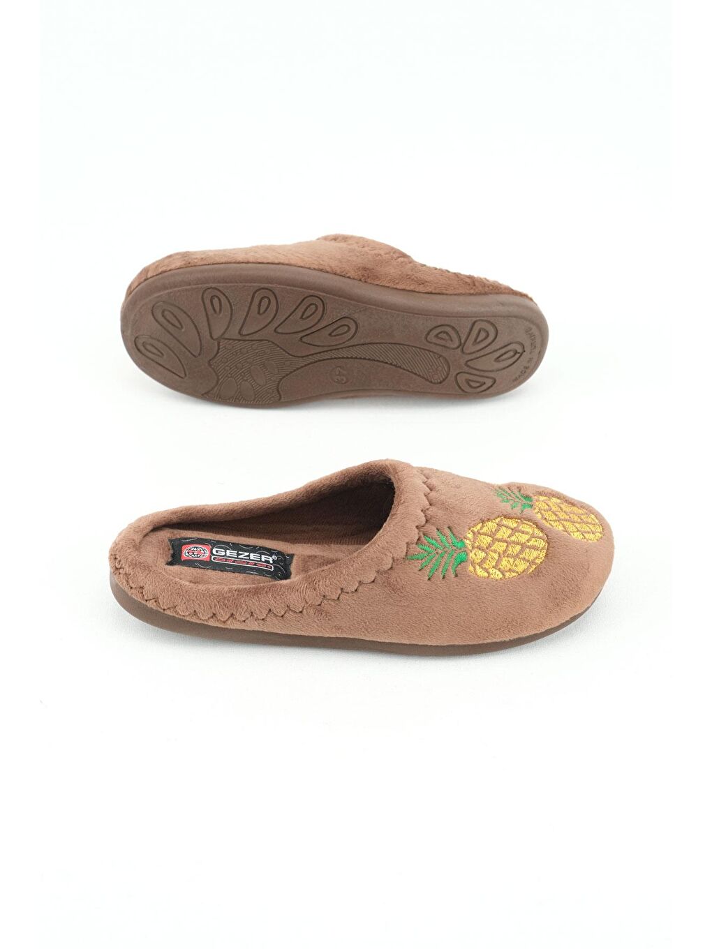 Kahverengi Kışlık Kadın Ev Terlik-4