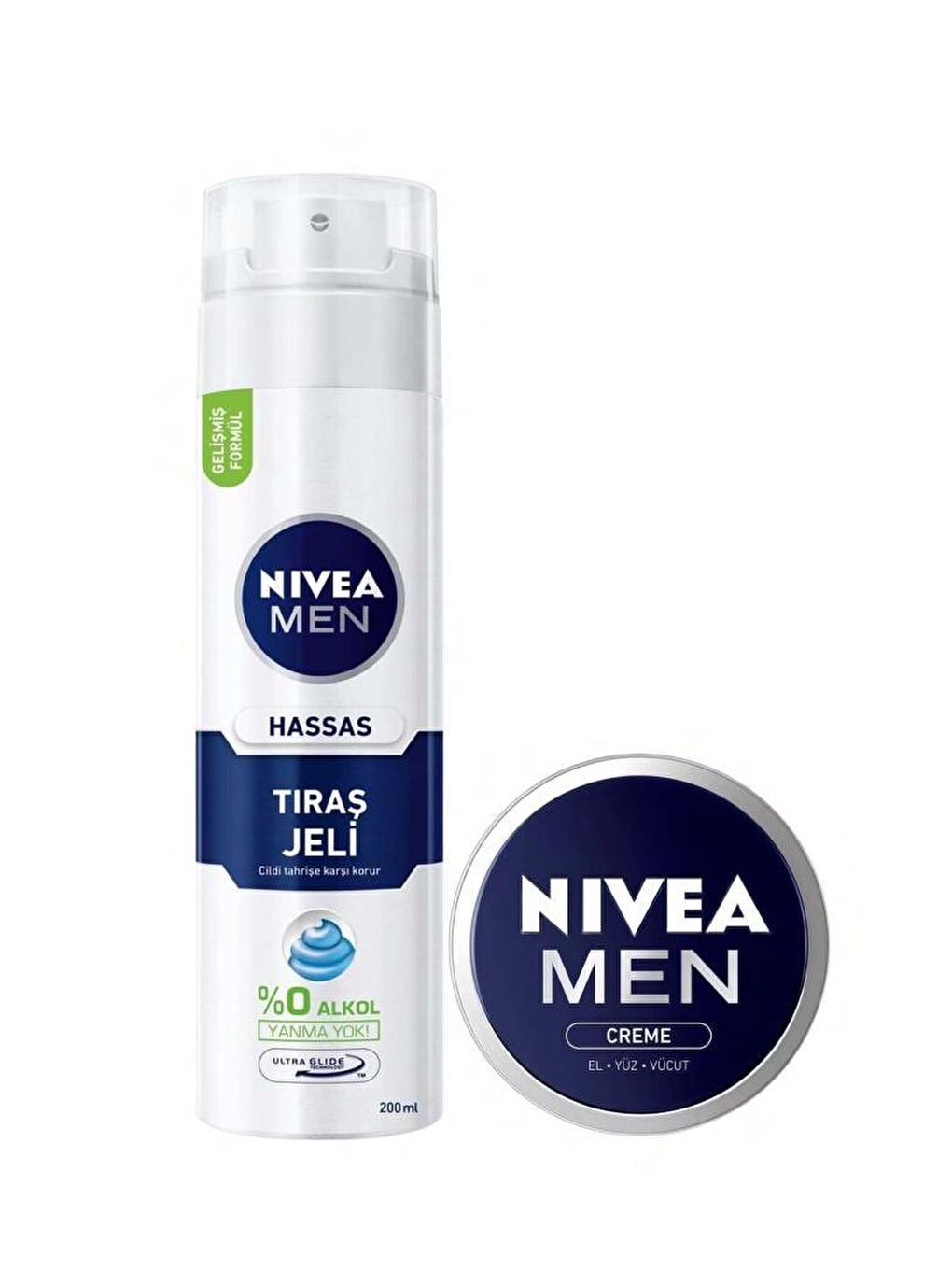 NIVEA Şeffaf Tıraş Jeli Hassas + Men Crème 30 ml