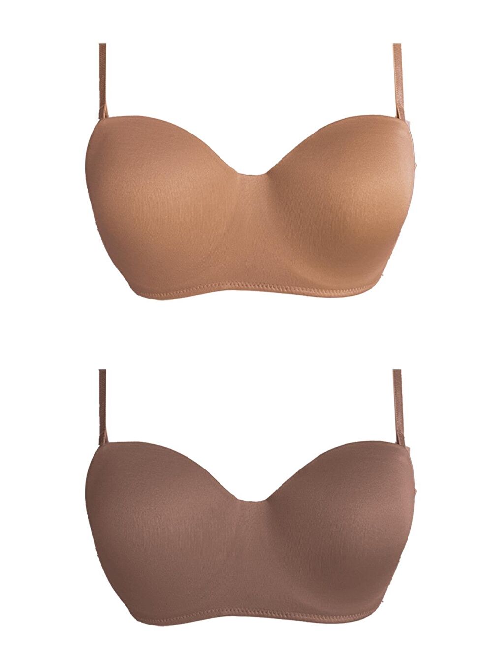 Karışık Balenli Toparlayıcı Dolgusuz Straplez Lotus Sütyen 2'Li Paket